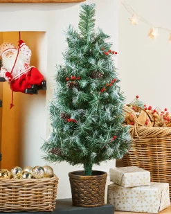 Potted Scandinavian Blue Spruce Christmas Tree, 3 Ft