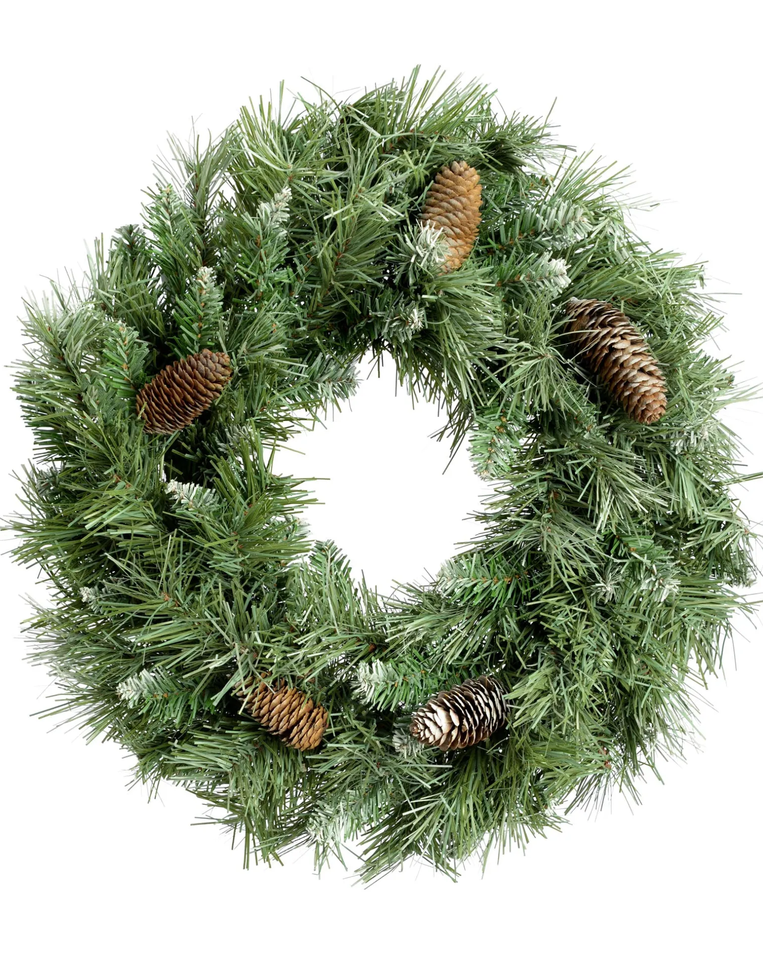 Pre-Decorated Frosted Scandinavian Blue Spruce Wreath, 50 Cm