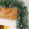 Pre-Decorated Frosted Scandinavian Blue Spruce Garland, 9 Ft