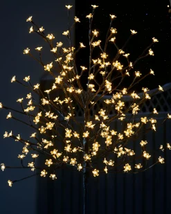 Pre-Lit 200 LED Cherry Blossom Twig Tree, White, 5 Ft