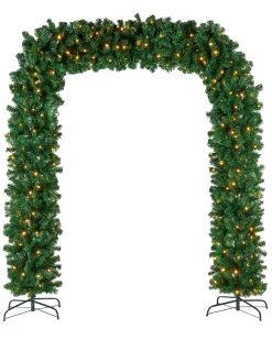 Pre-Lit Arch Doorway Garland, 8 Ft