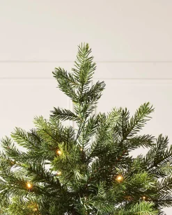 Pre-Lit Balsam Fir Christmas Tree, 7 Ft