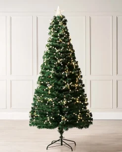 Pre-Lit Berry Cluster Fibre Optic Christmas Tree, 7 Ft