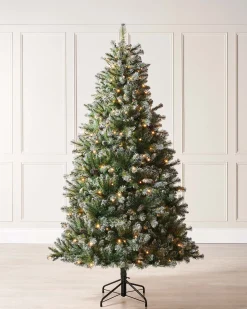 Pre-lit Blue Brockton Spruce Christmas Tree, 7 Ft