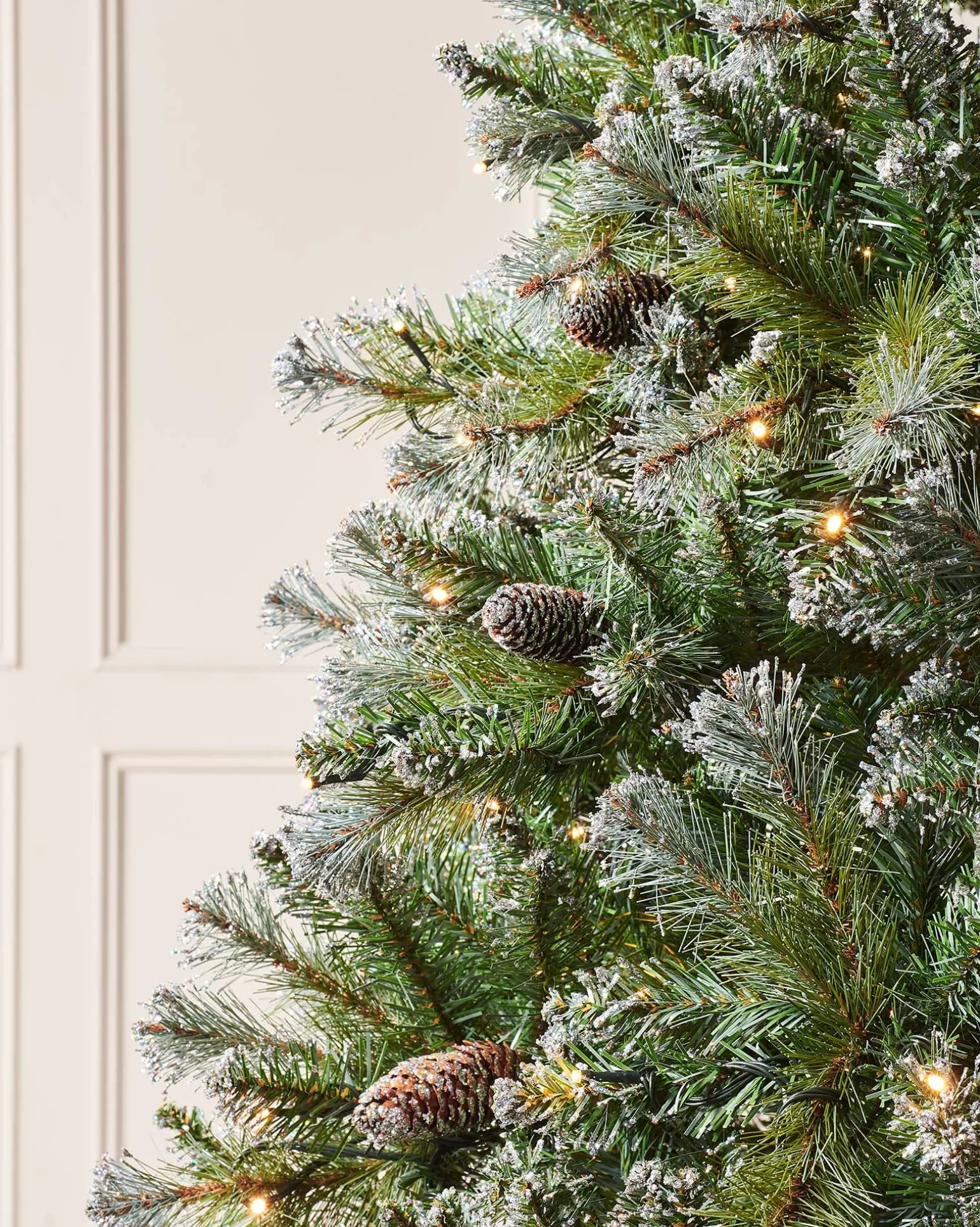 Pre-lit Blue Brockton Spruce Christmas Tree, 7 Ft