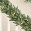 Pre-Lit Blue Mixed Pine Garland, 9 Ft