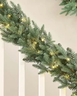 Pre-Lit Blue Mixed Pine Garland, 9 Ft