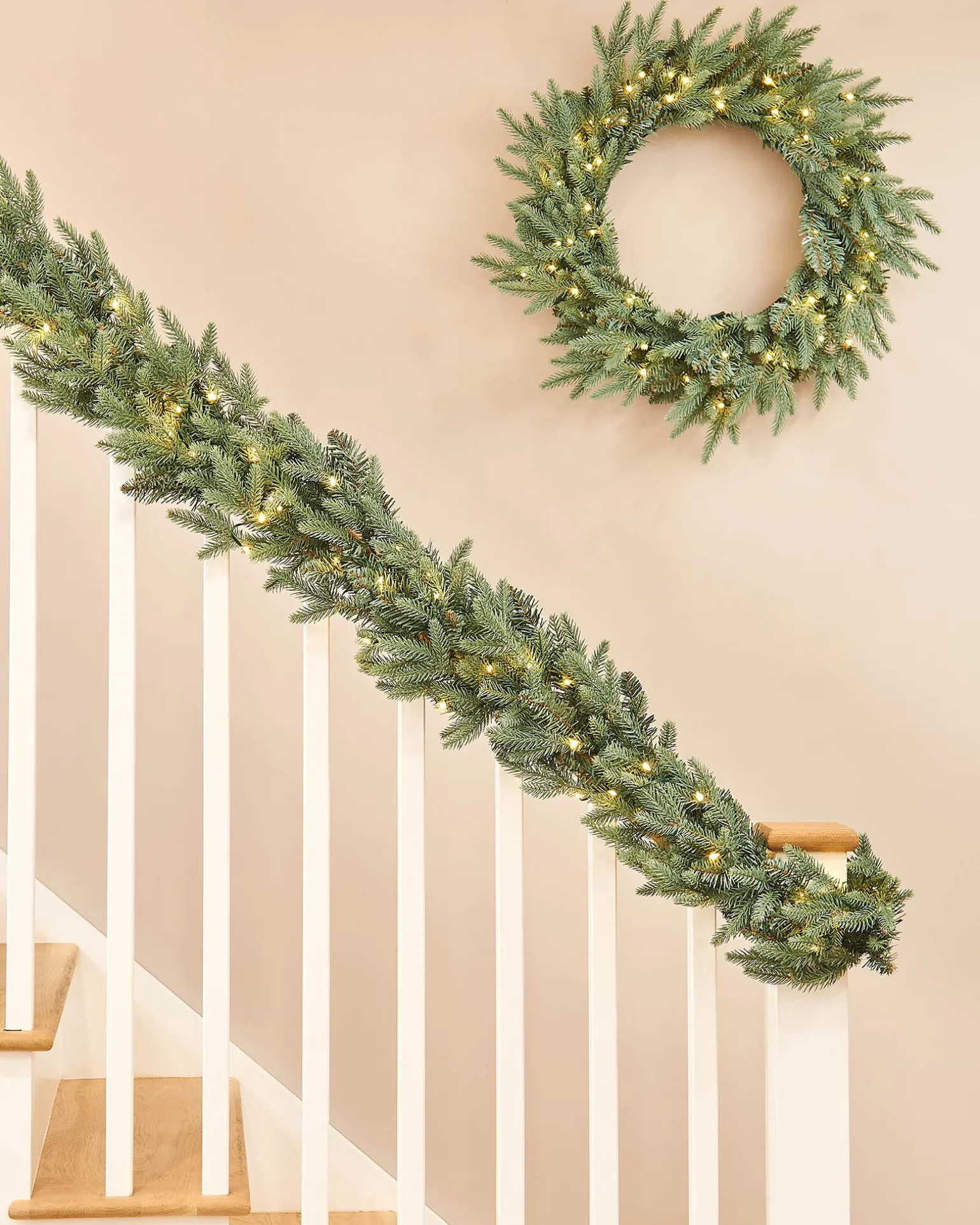Pre-Lit Blue Mixed Pine Garland, 9 Ft
