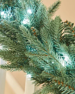 Pre-Lit Blue Mixed Pine Garland, 9 Ft