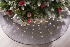 Pre-Lit Christmas Tree Mat, Grey, 98 Cm