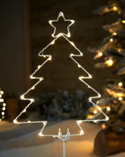 Pre-Lit Christmas Tree Pathway Stake Light, 60 Cm