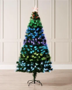 Pre-Lit Colour Changing Fibre Optic Christmas Tree, 5 Ft