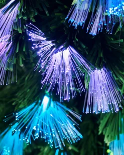 Pre-Lit Colour Changing Fibre Optic Christmas Tree, 5 Ft