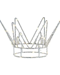 Pre-Lit Crown Christmas Tree Topper, 18 Cm