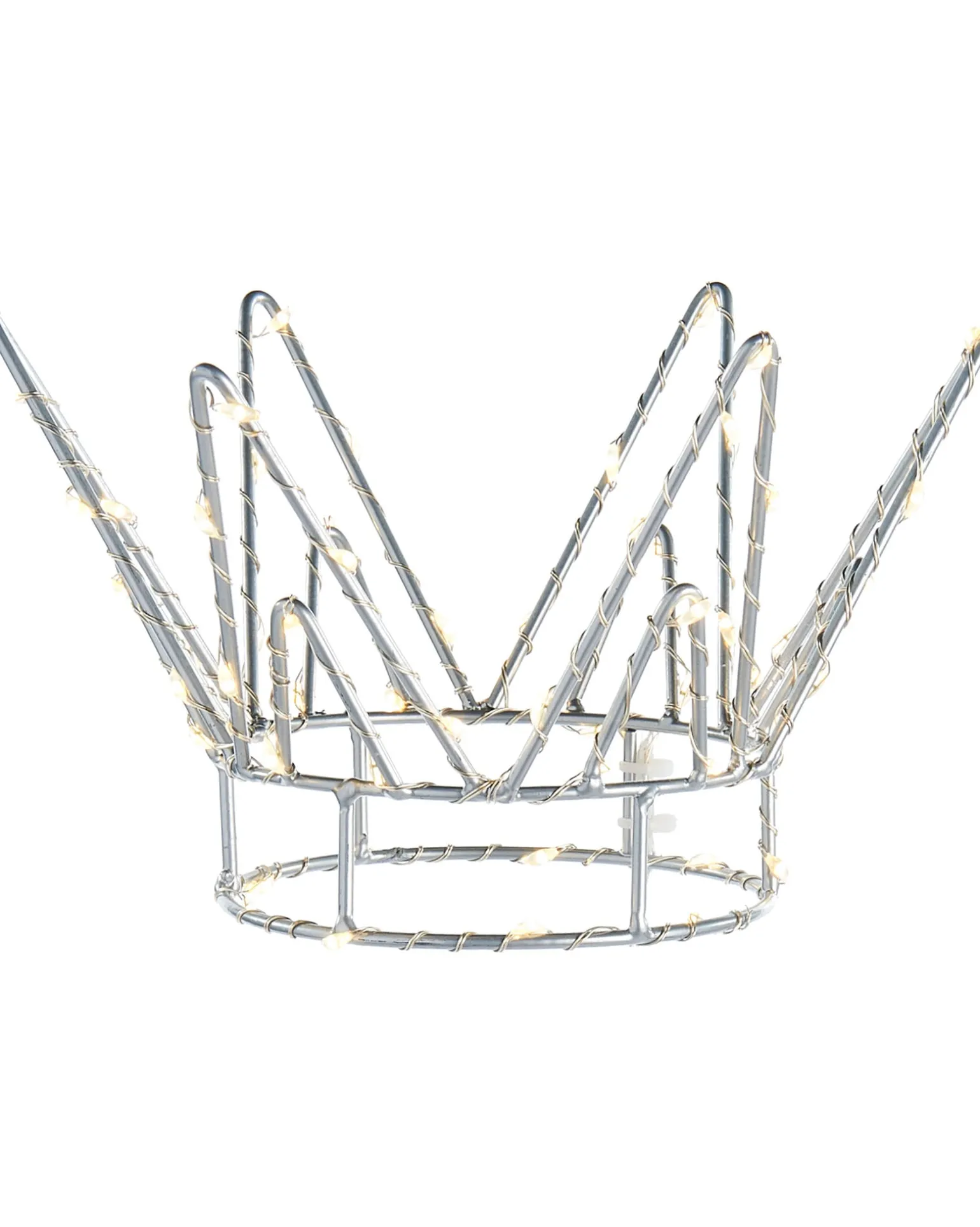 Pre-Lit Crown Christmas Tree Topper, 18 Cm