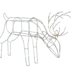Pre-Lit 3D Grazing Reindeer Silhouette, 40 Cm