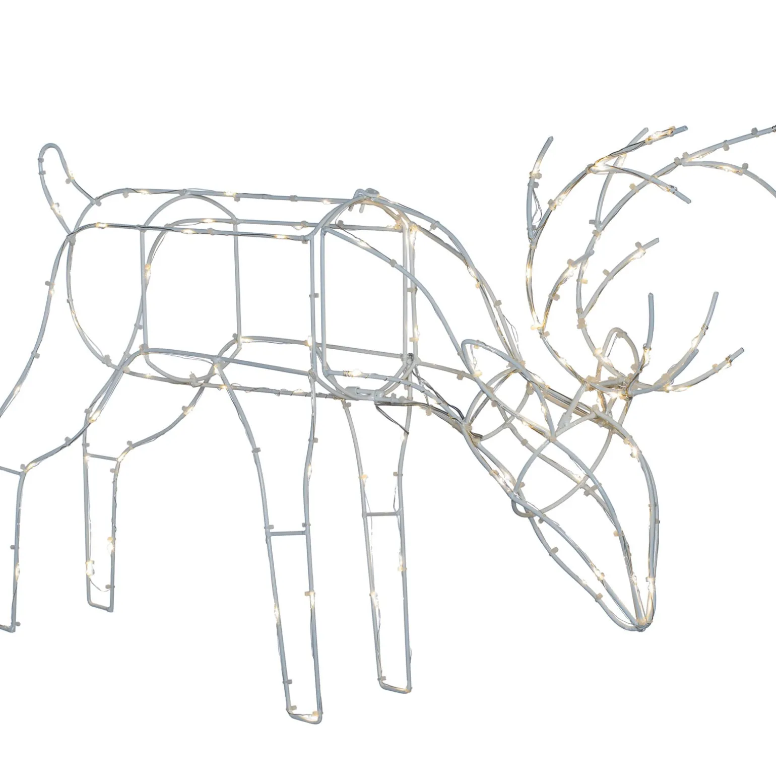 Pre-Lit 3D Grazing Reindeer Silhouette, 40 Cm