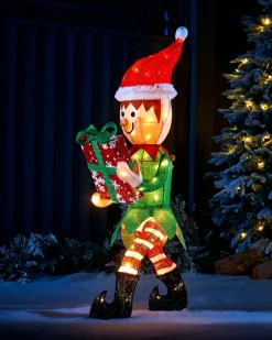 Pre-Lit 3D Mesh Elf, 1 M