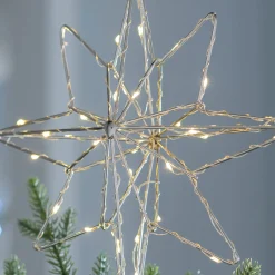 Pre-Lit 3D North Star Christmas Tree Topper, 37 Cm