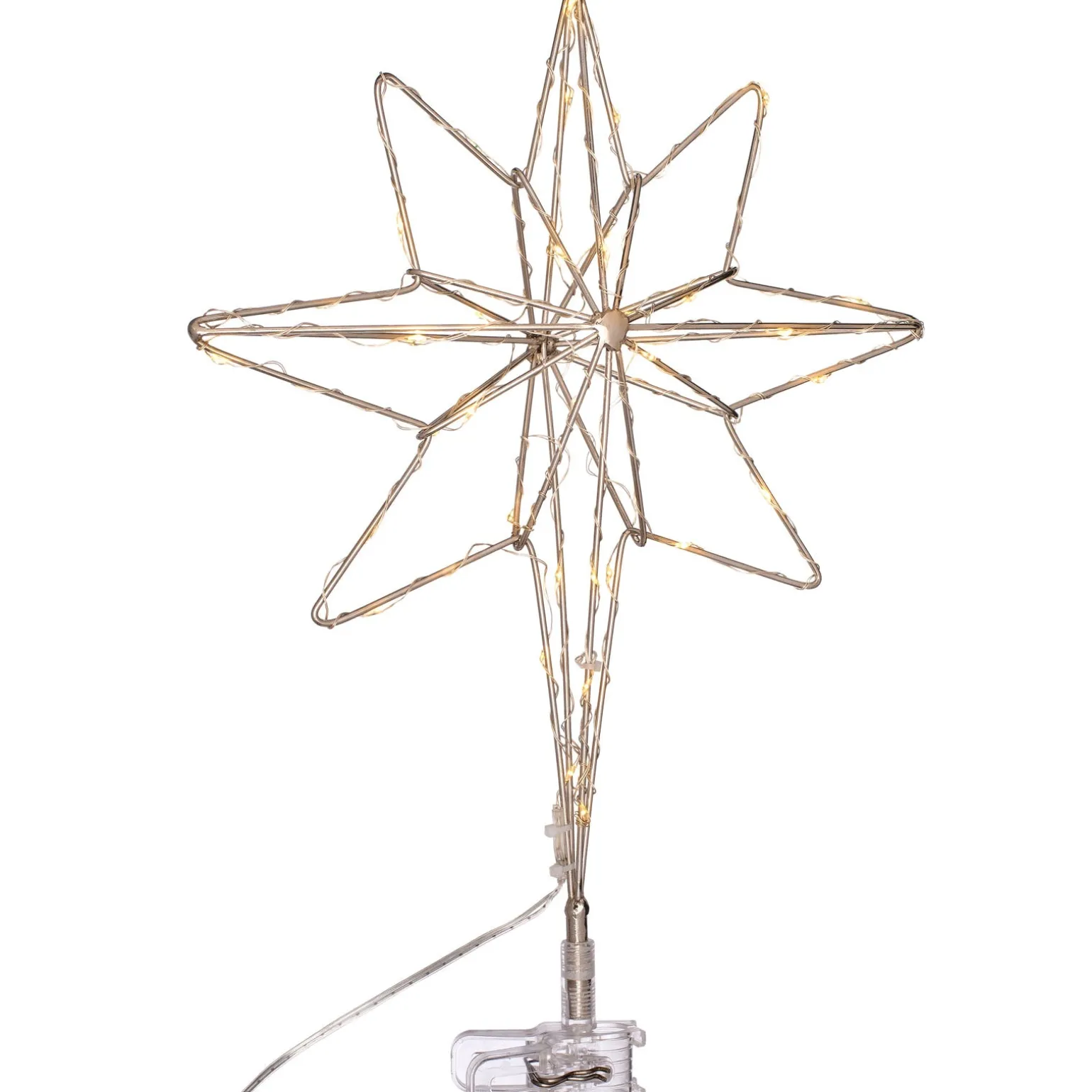Pre-Lit 3D North Star Christmas Tree Topper, 37 Cm