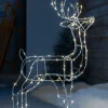 Pre-Lit 3D Standing Reindeer Silhouette, 87 Cm