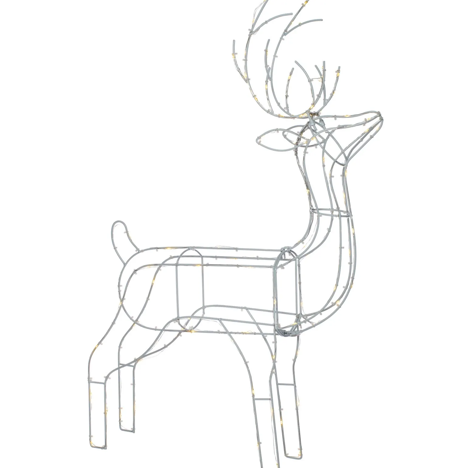 Pre-Lit 3D Standing Reindeer Silhouette, 87 Cm