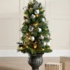 Pre-Lit Decorated Christmas Tree, 4 Ft