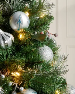 Pre-Lit Decorated Christmas Tree, 4 Ft