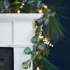 Pre-Lit Decorated Garland, Berries & Eucalyptuses, 9 Ft