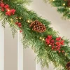 Pre-Lit Decorated Garland, Pinecones & Berries, 9 Ft