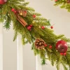 Pre-Lit Decorated Garland, Apples & Cinnamon Sticks, 9 Ft