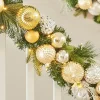 Pre-Lit Decorated Garland, Silver/Champagne/Gold, 9 Ft