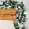 Pre-Lit Decorated Garland, Silver Ice, 9 Ft