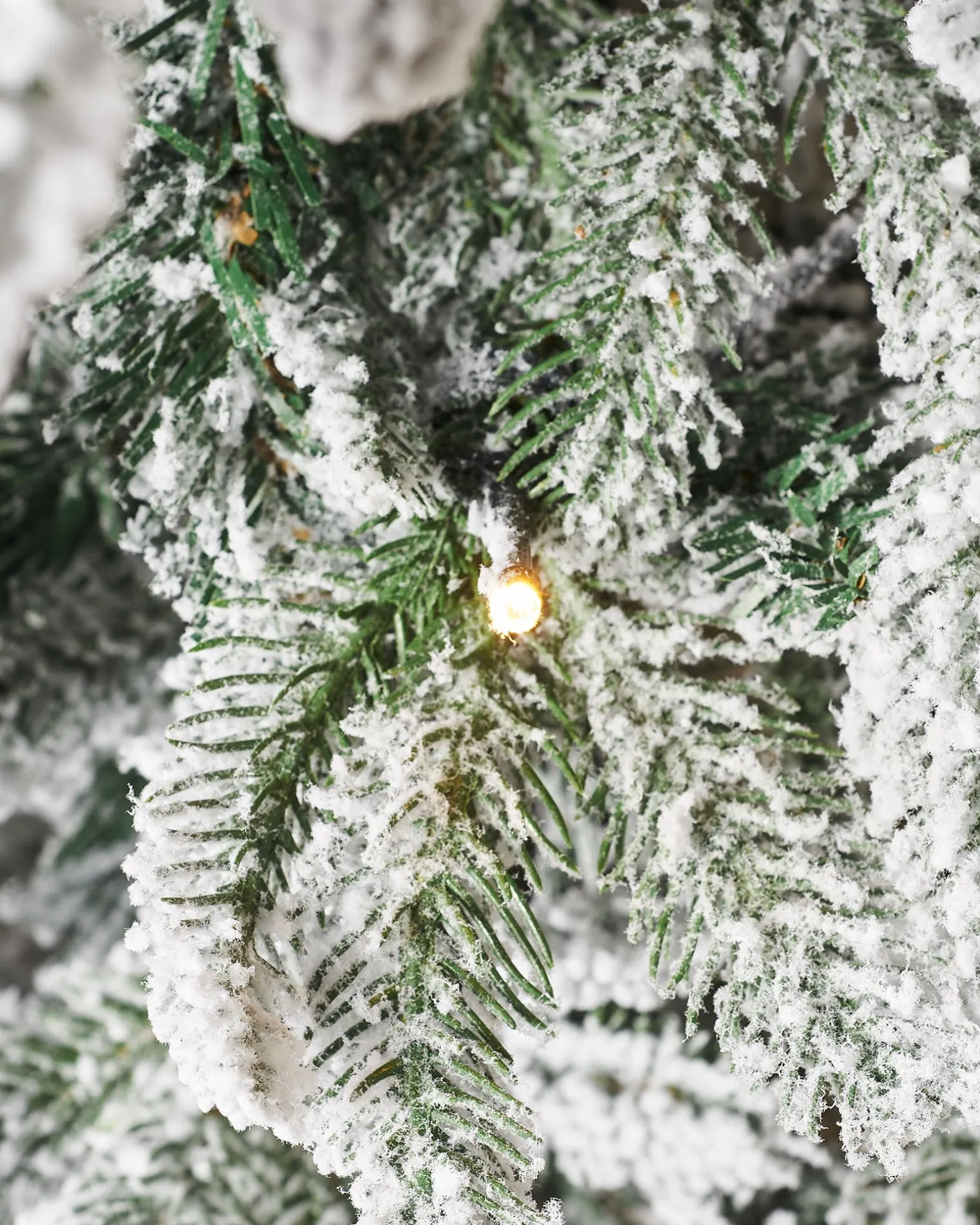 Pre-Lit Decorated Snow Flocked Pop-Up Christmas Tree, 6 Ft