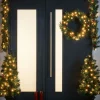 Pre-Lit Decorative Christmas Trees, Wreath & Garland Bundle
