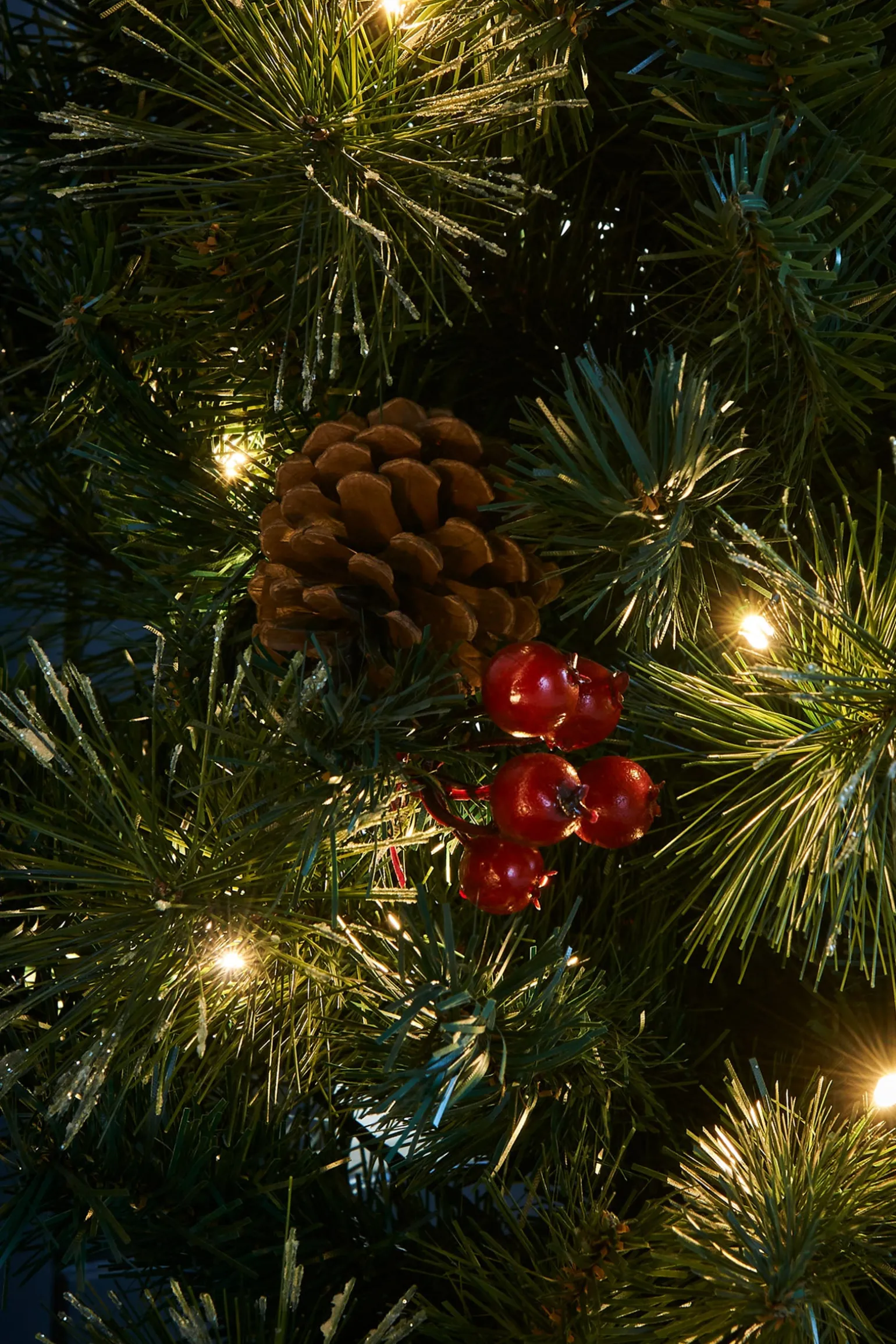 Pre-Lit Decorative Christmas Trees, Wreath & Garland Bundle