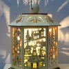 Pre-Lit Decorative Wooden Lantern, 20 Cm