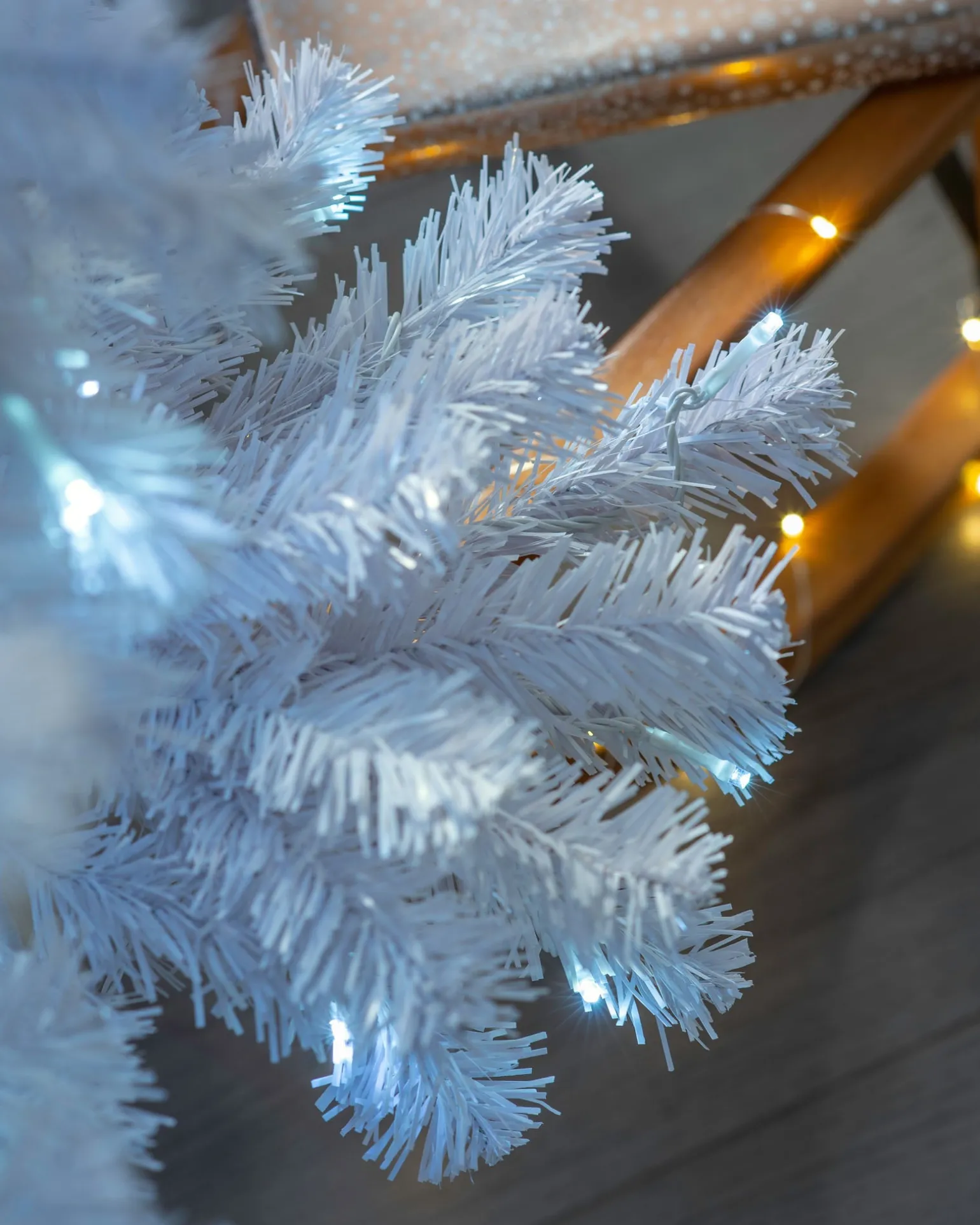 Pre-Lit Deluxe White Pine Multi-Function Christmas Tree, 9 Ft