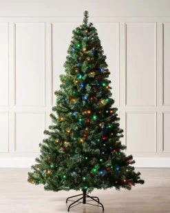 Pre-Lit Emerald Spruce Christmas Tree, Multi Colour, 6 Ft