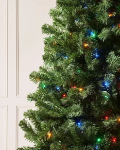 Pre-Lit Emerald Spruce Christmas Tree, Multi Colour, 7 Ft