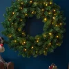 Pre-Lit Extra Thick Wreath, 76 Cm
