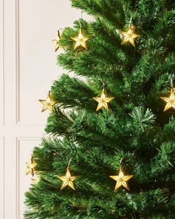 Pre-Lit Fibre Optic Christmas Tree With Stars, 7 Ft