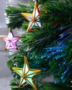 Pre-Lit Fibre Optic Christmas Tree With Tree Topper, 5 Ft