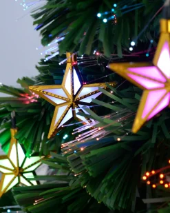 Pre-Lit Fibre Optic Christmas Tree With Tree Topper, 5 Ft