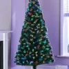 Pre-Lit Fibre Optic Christmas Tree With Tree Topper, 7 Ft
