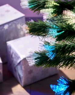 Pre-Lit Fibre Optic Christmas Tree With Tree Topper, 7 Ft