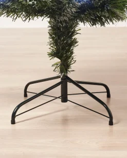 Pre-Lit Fibre Optic Frosted Christmas Tree With Tree Topper, 7 Ft