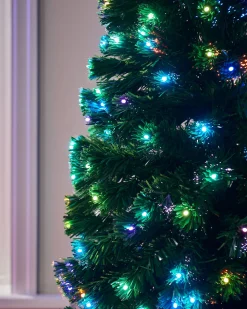Pre-Lit Fibre Optic Multi-Colour Christmas Tree, 5 Ft