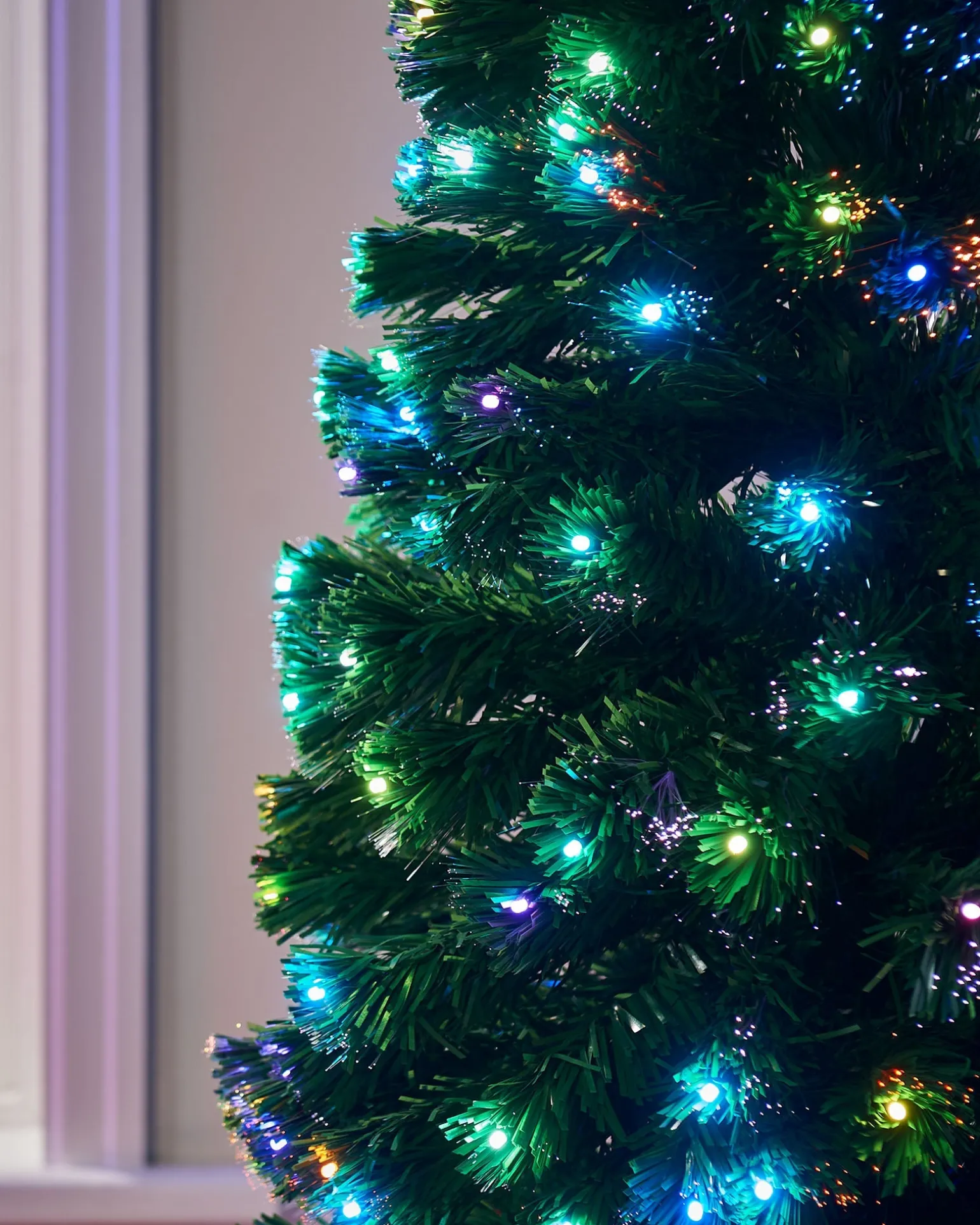 Pre-Lit Fibre Optic Multi-Colour Christmas Tree, 7 Ft