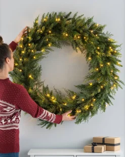 Pre-Lit Fir Wreath, 1 M